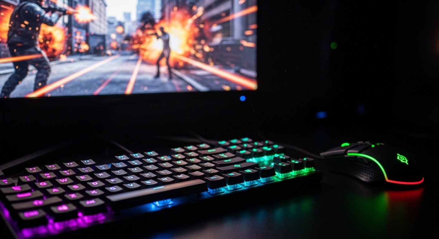  Professional gaming peripherals used for mastering action shooter games